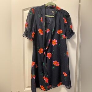 DKNY size 2 navy dress with flowers